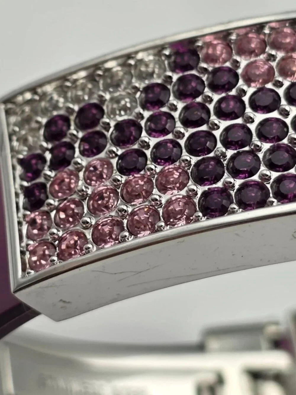 Swarovski Purple Crystal Jelly Bracelet Adjustable Watchband Y2K Vintage